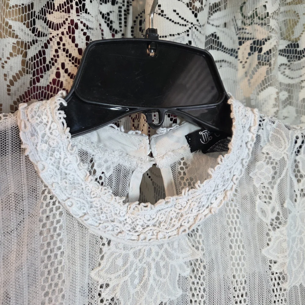 Miss Chievous White Lace Blouse